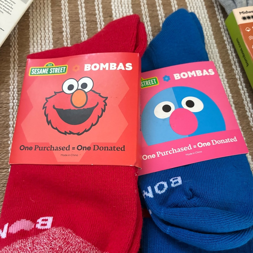Bombas X Sesame Street Crew Socks - Multi Color Pack - Picture 5 of 5